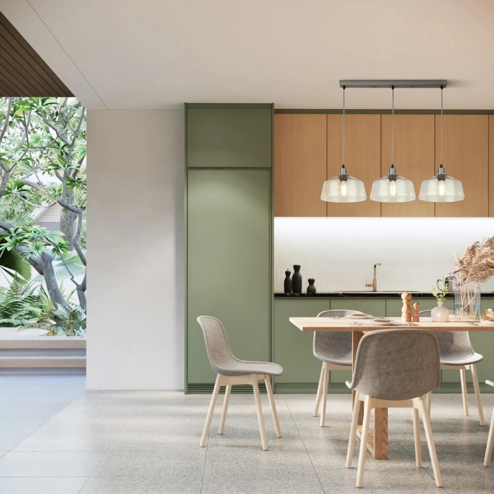 Lampe suspendue 3 lumières Odeon conception Searchlight 5053423252902