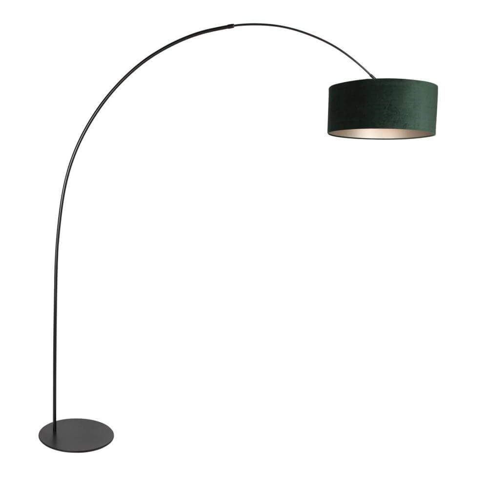Lampadaire Curve noir avec abat-jour vert Ø 50cm Lampadaire Curve noir avec abat-jour vert Ø 50cm