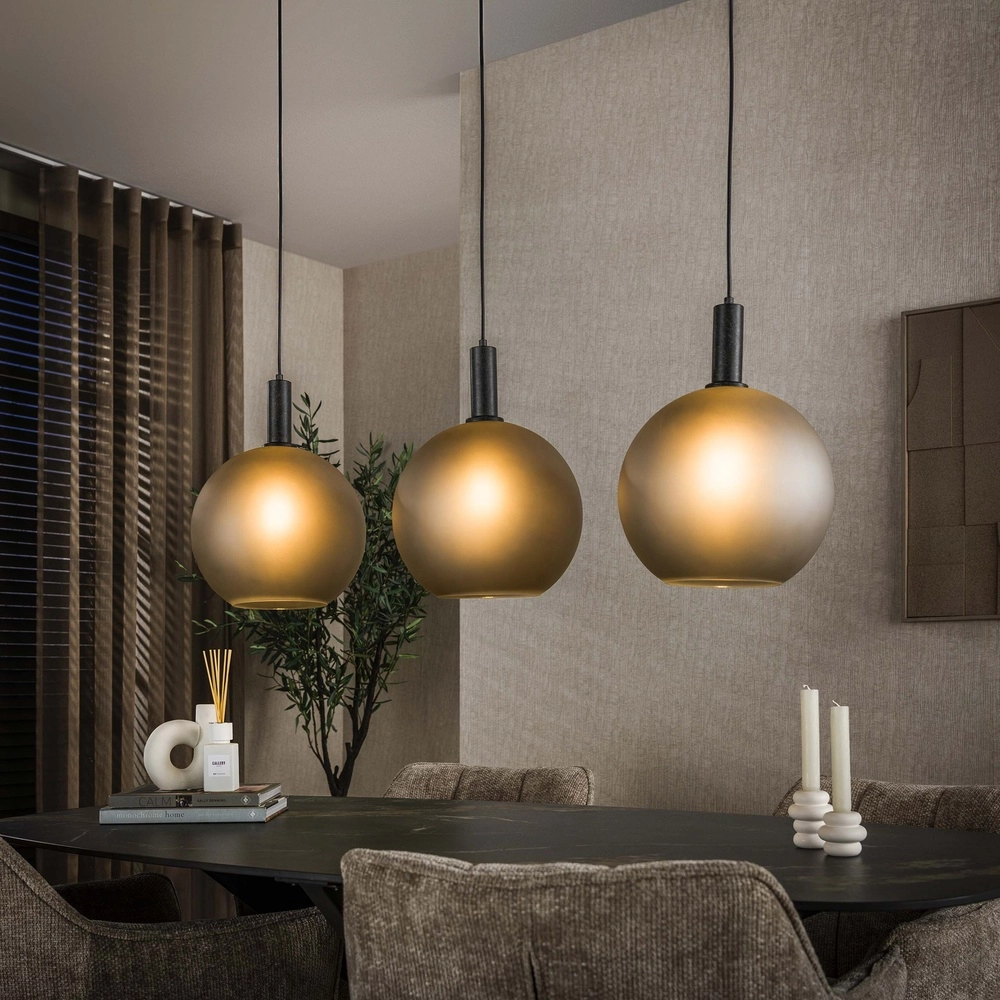 Suspensions en verre Bubble 3x E27