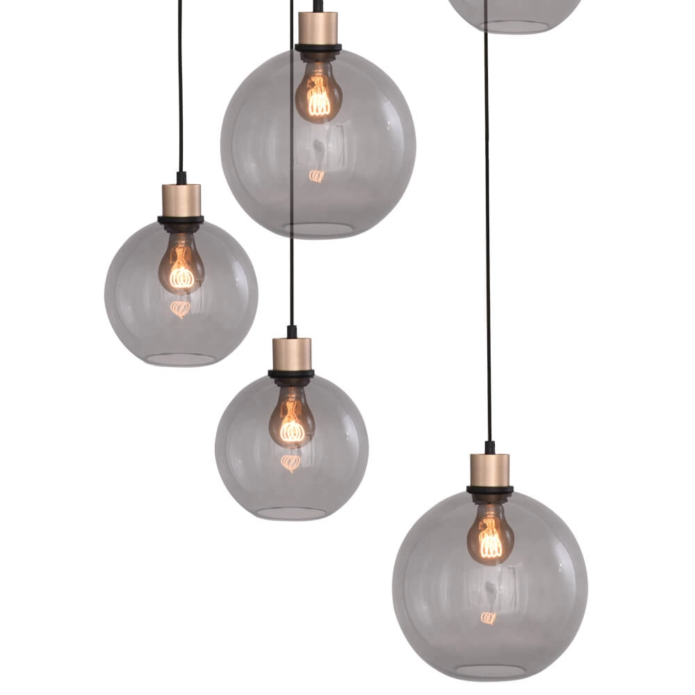 Lampe suspendue Vide Lazise or avec du noir Masterlight 8718121303116