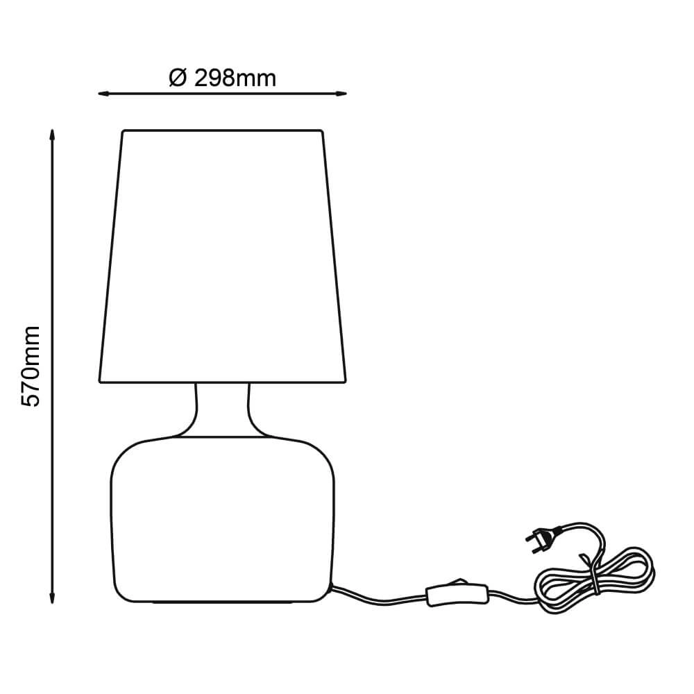 Lampe de table Hydra bleu avec taupe Brilliant 4004353413131