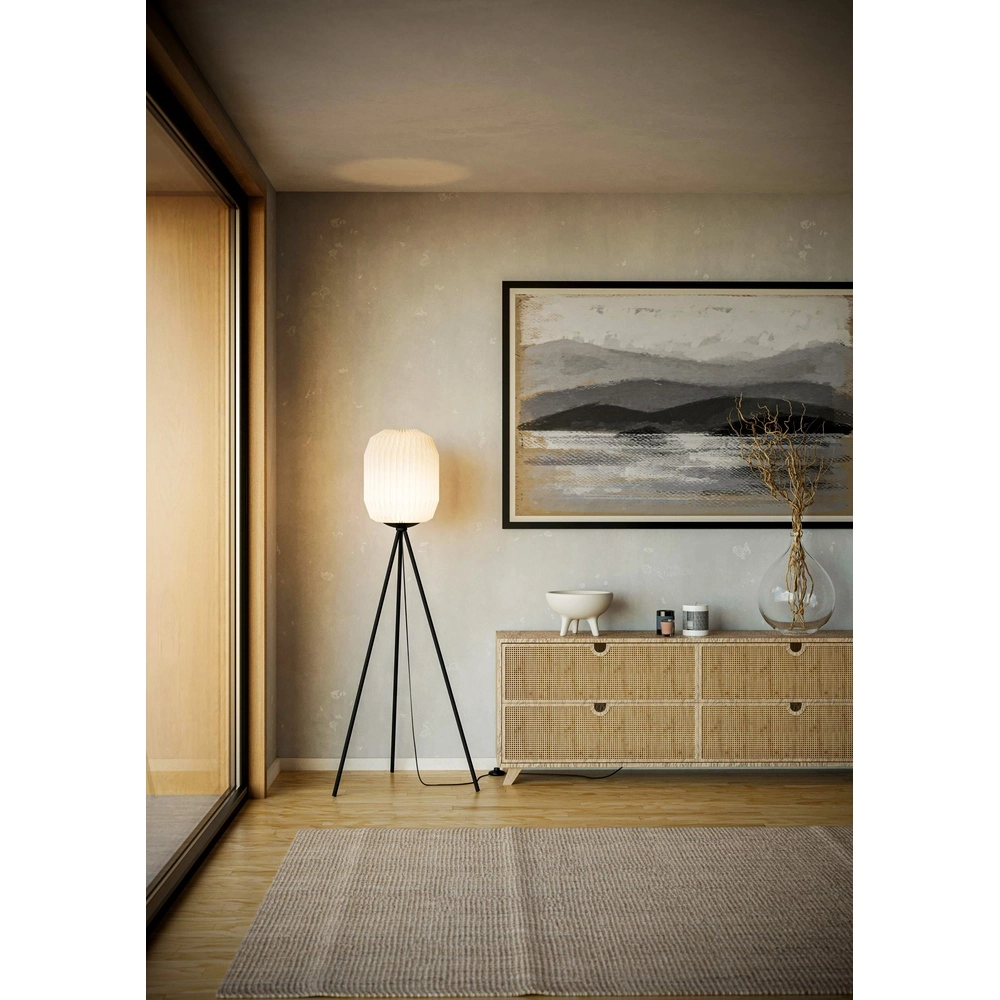 Lampe sur pied trépied Belgrave avec couverture en papier Eglo 9002759441043