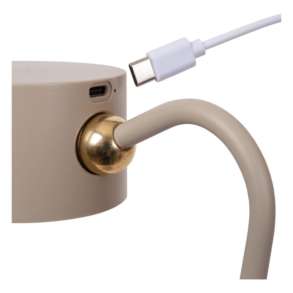 Lampe de bureau rechargeable Jolan taupe Lucide 5411212461100