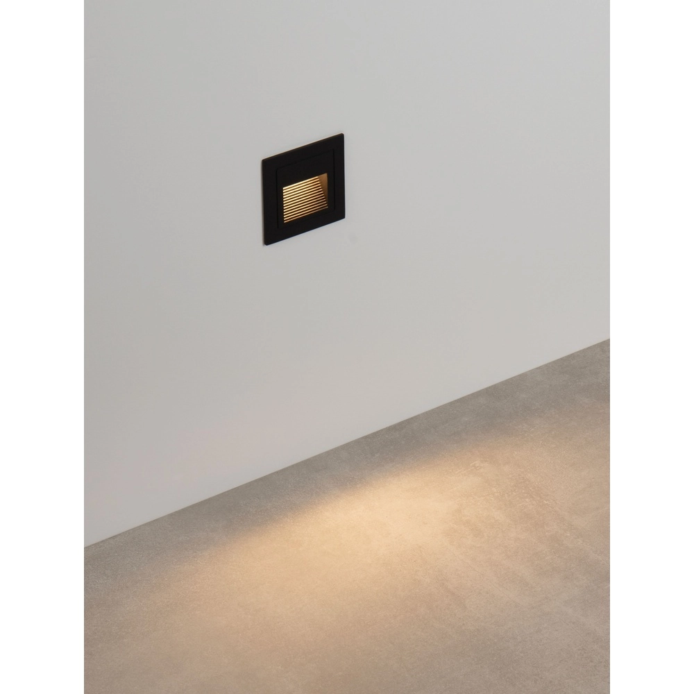 Luminaire encastré carré Polka noir Luminaire encastré carré Polka noir