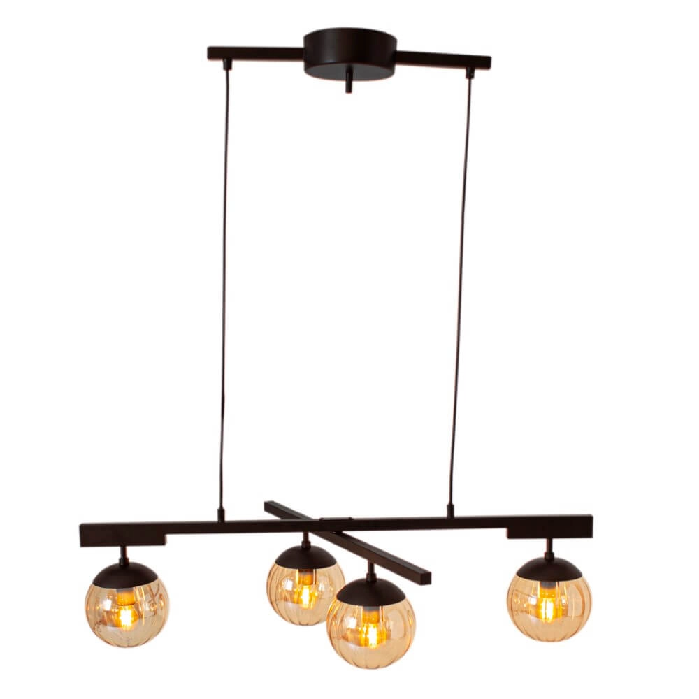 Lampe suspendue Labelle verre ambré