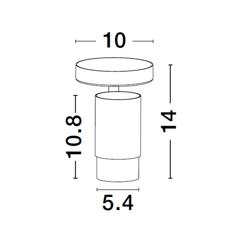 Spot de plafond Pogno Single noir avec or Lyora 5212017430830