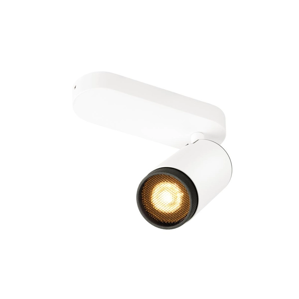 Spot monté en surface Grip! L blanc avec anneau noir