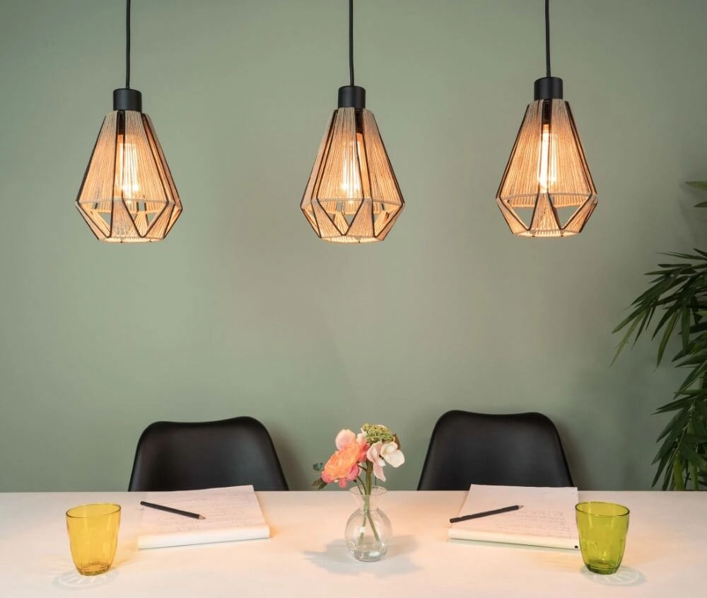 Lampe de table à manger rurale Adwickle Eglo 9002759437770