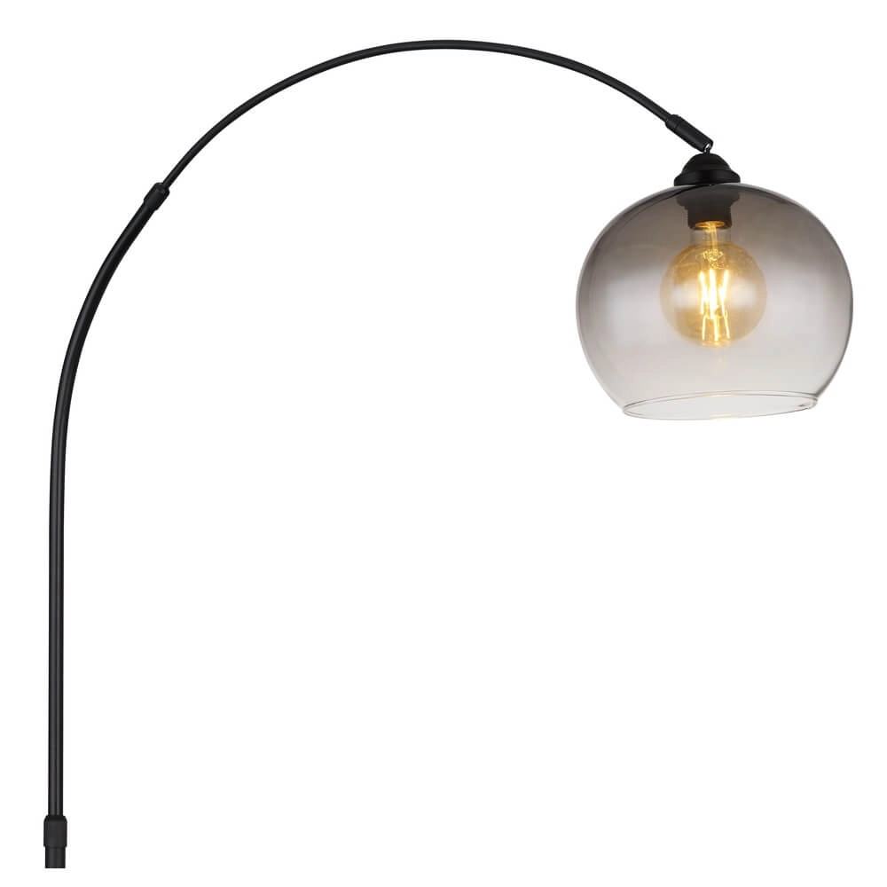 Lampe à arc noir Newcastle Ampoule Verre Fumé Globo 9007371454228