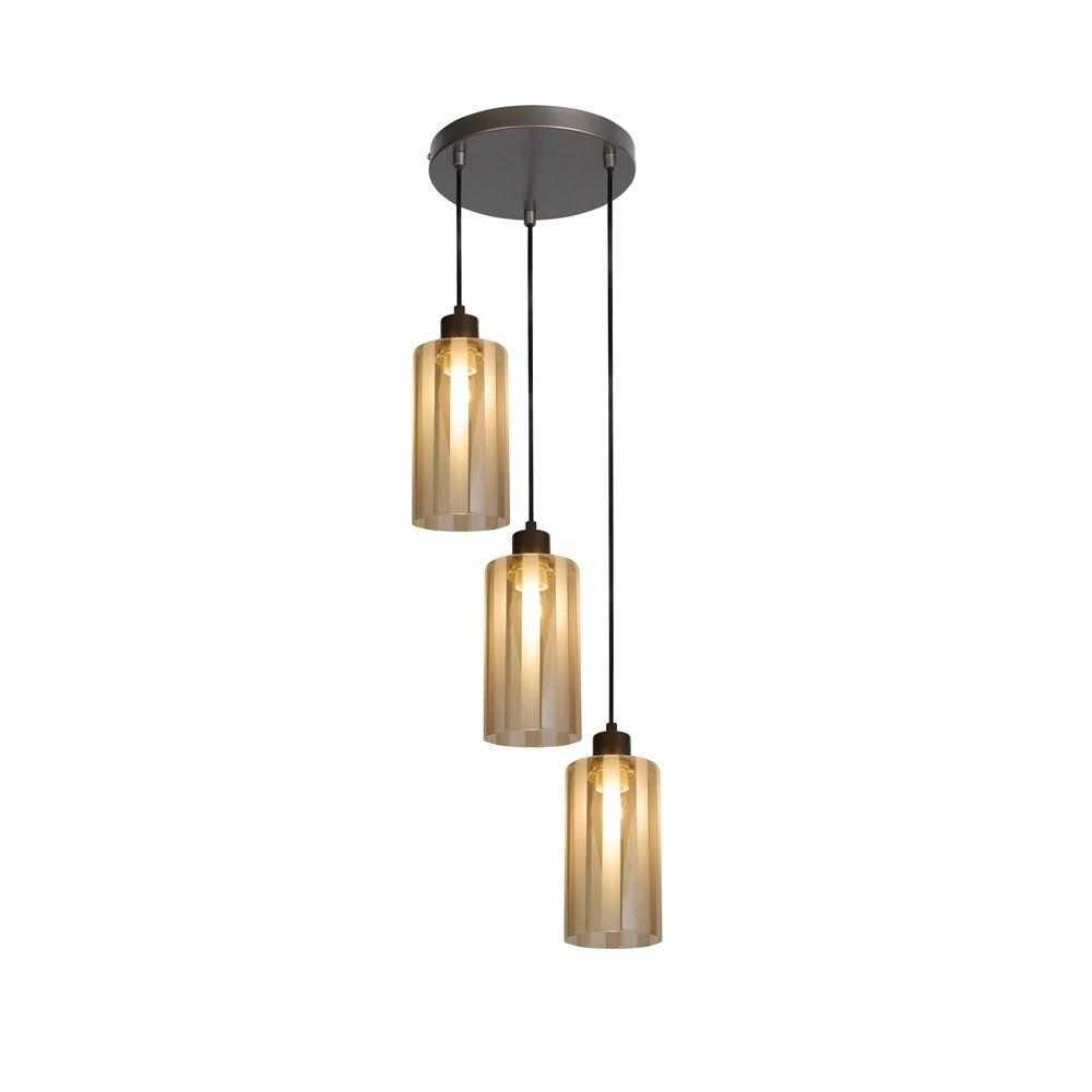 Lampe pendante de conception Kent Bronze à 3 lumières
