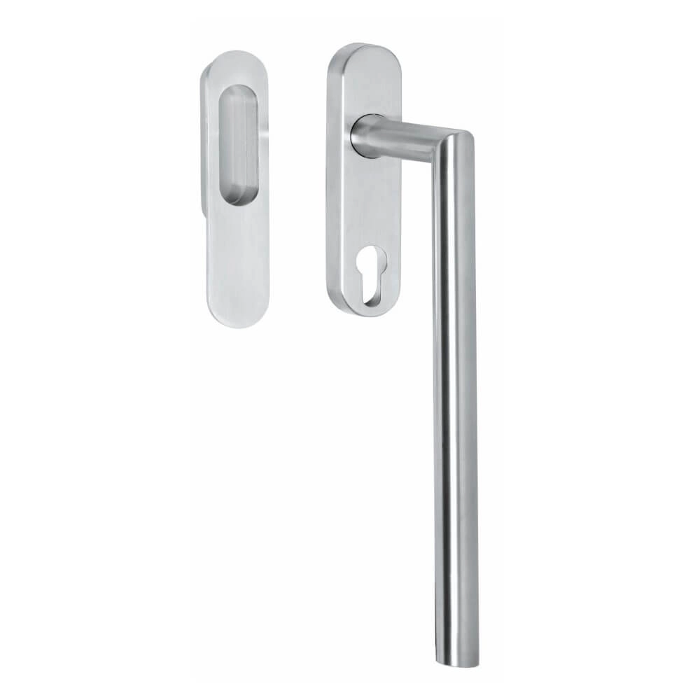 Quincaillerie de porte coulissante Slydo Coin en acier inoxydable avec cylindre profilé