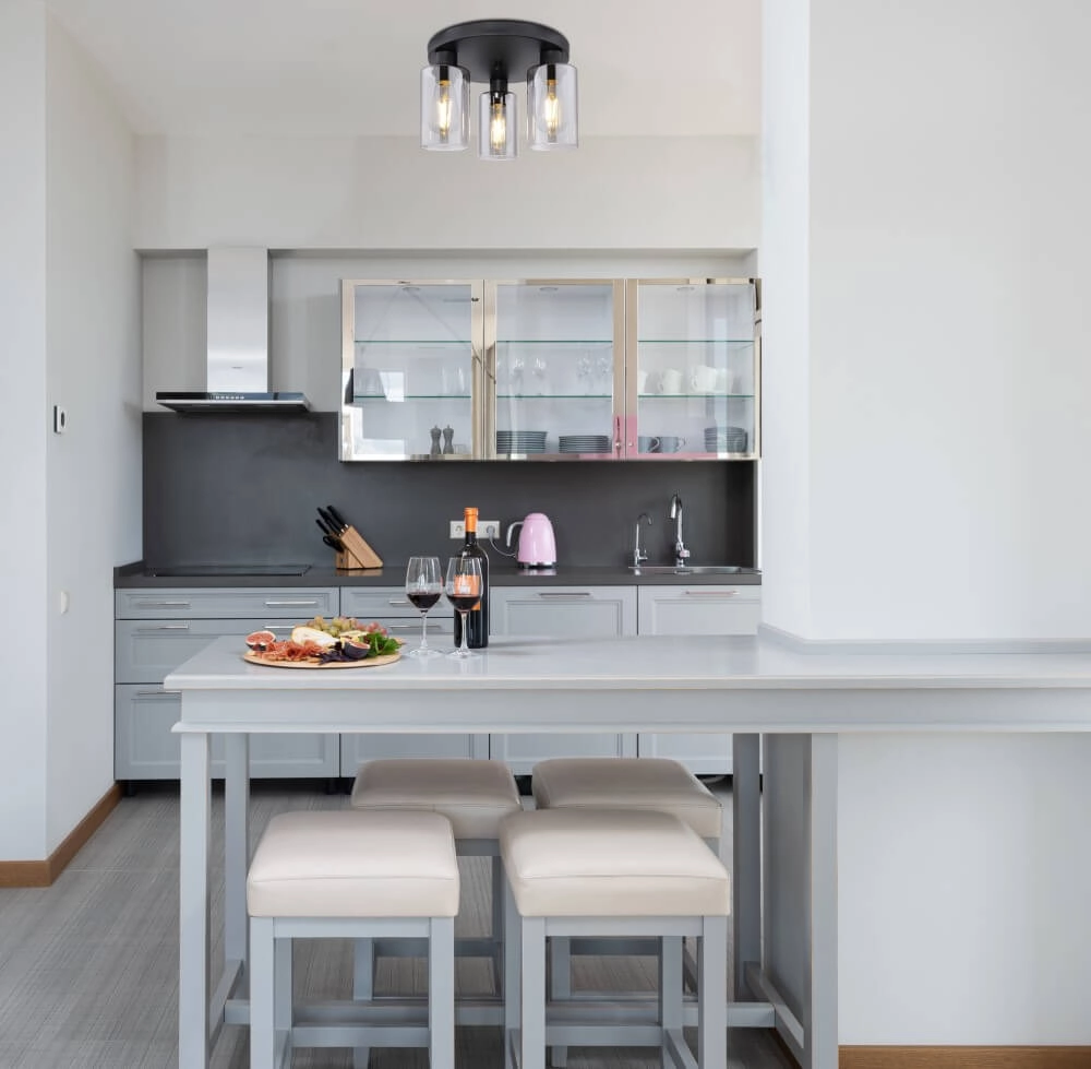 Plafonnier Hadera avec verre fumé Globo 9007371408849