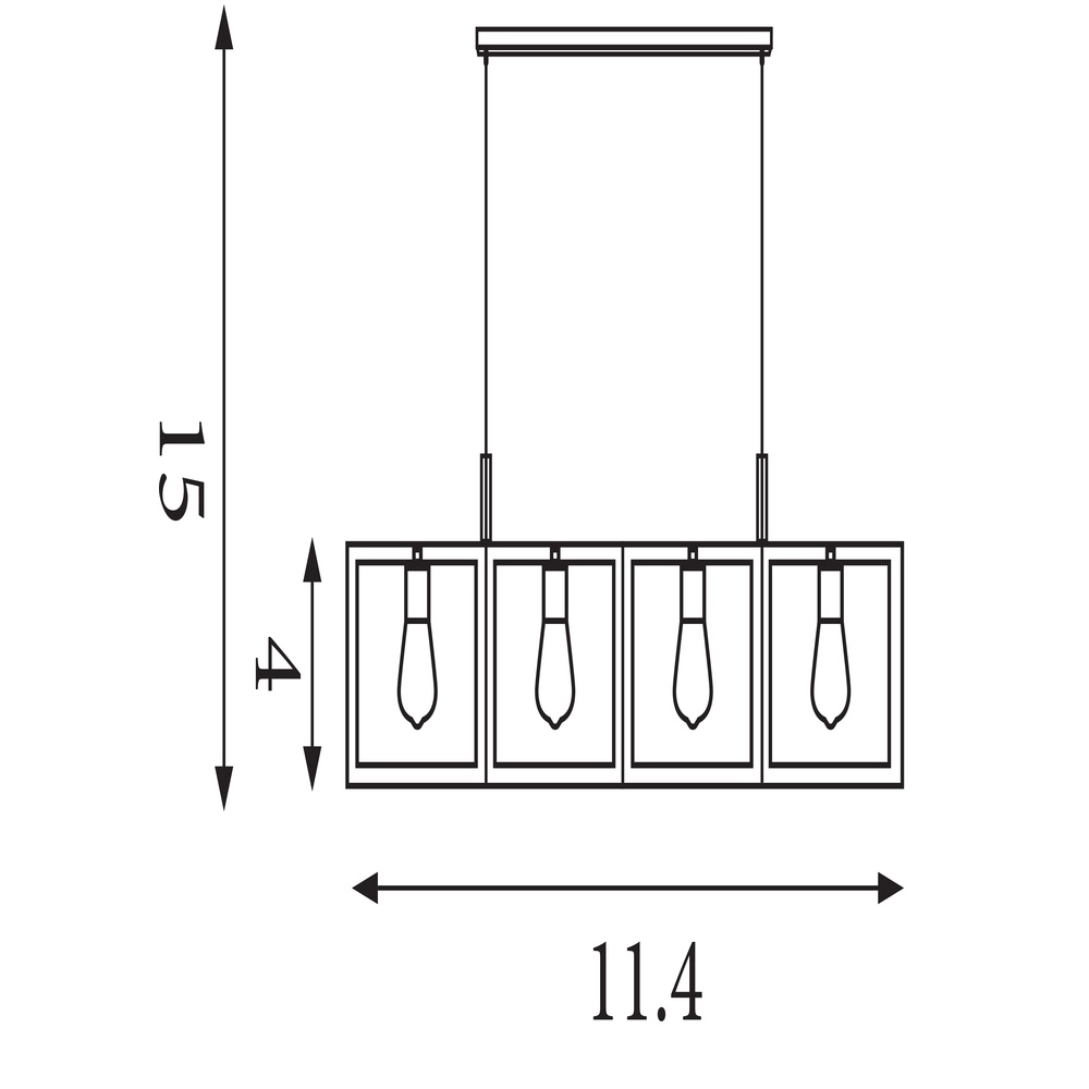 Suspension noire Plaza cheville Searchlight 5053423305912