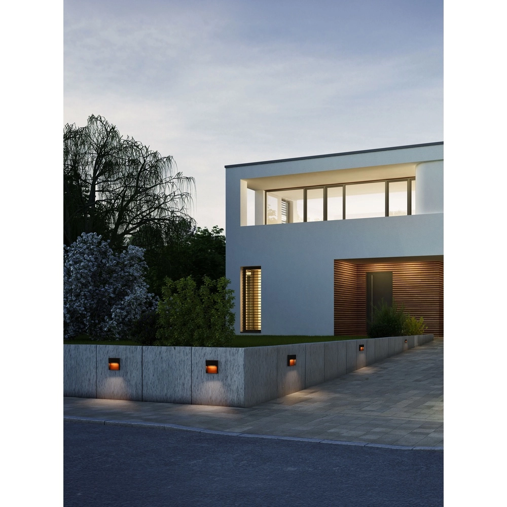 Lampe murale de conception Noray noir avec bois - 2700K Lyora 5212063504295