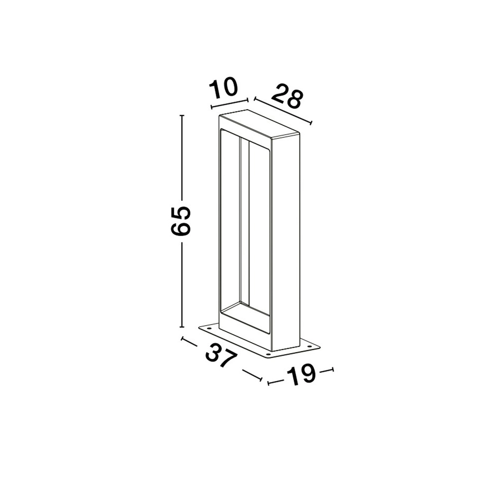 Lampe de jardin design Cairo 65cm Lyora 5212017440501