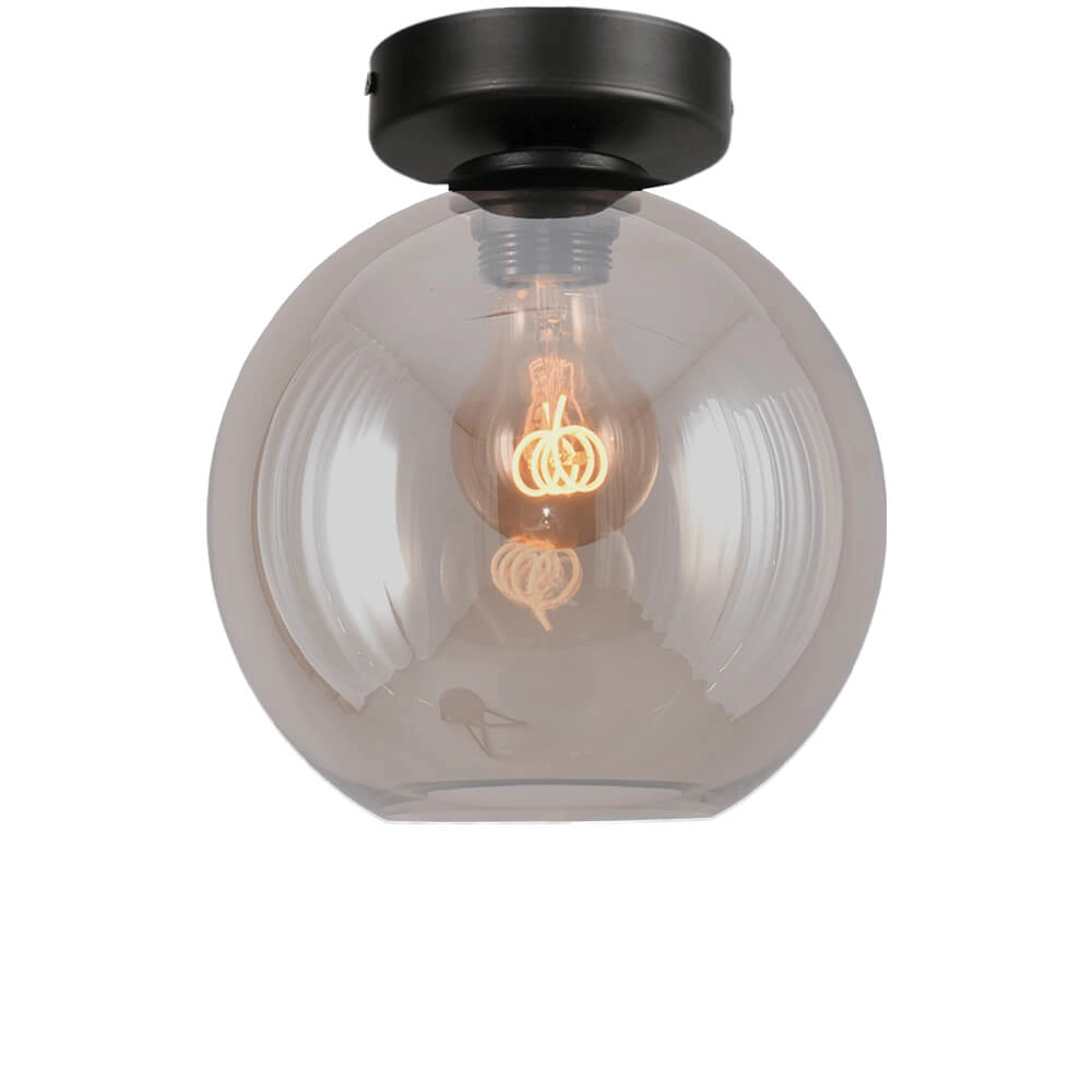 Plafonnier Bella 2 avec verre doré Ø 20 cm Plafonnier Bella 2 avec verre doré Ø 20 cm