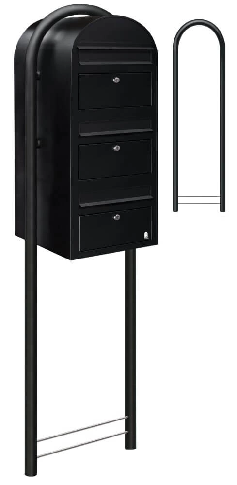 Boites aux lettres Trio 9005 Noir texturé Bobi 6417237015310