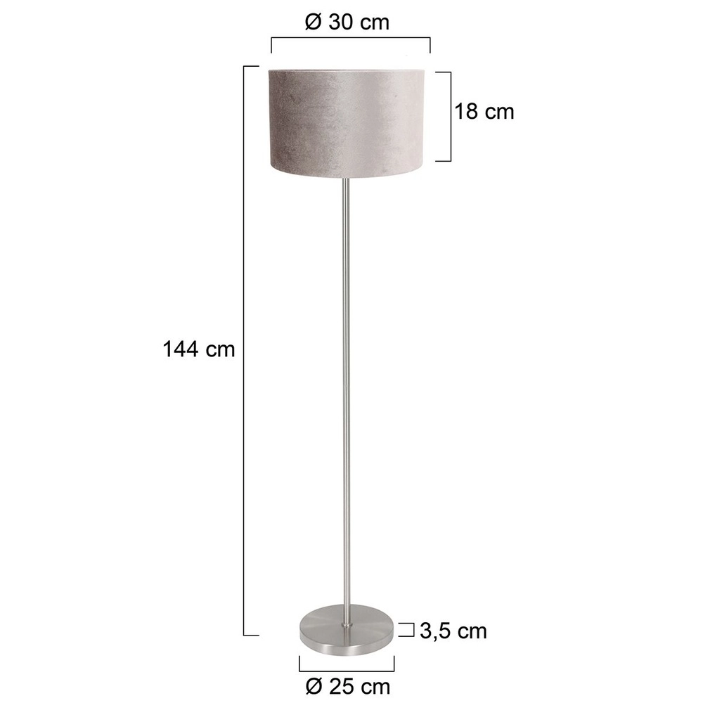 Lampadaire Noor avec capot gris Steinhauer 8712746182248
