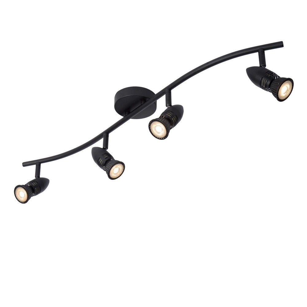 Projecteur de plafond Caro Noir à 4 lumières Lucide 5411212134257