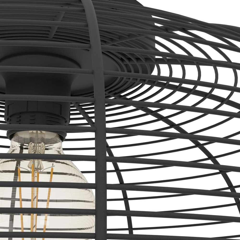 Lampe de plafond en fil de fer Rinroe Ø 45cm - noir Eglo 9002759438968