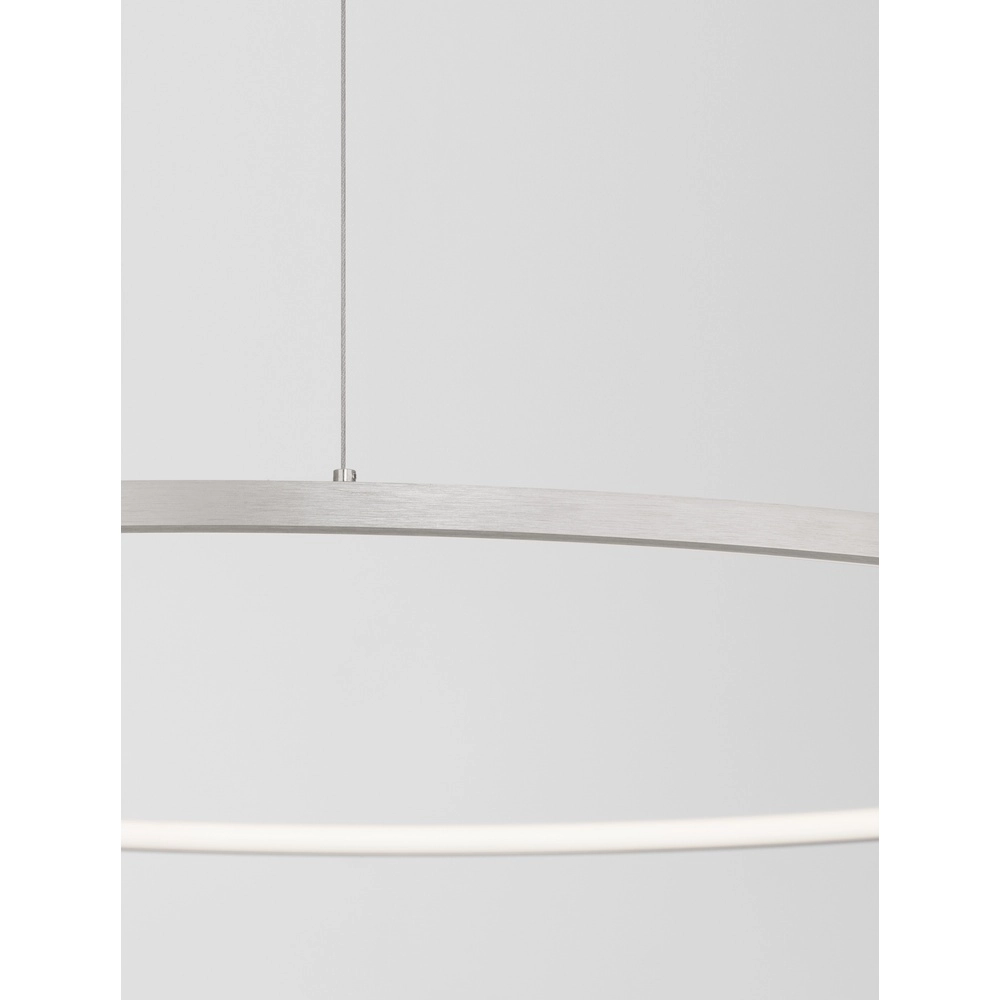 Suspension ronde Tarquin gris argenté Ø 100cm Lyora 5212017438362