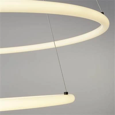 Lampe suspendue Revolve void 2 anneaux noir Searchlight 5053423189468