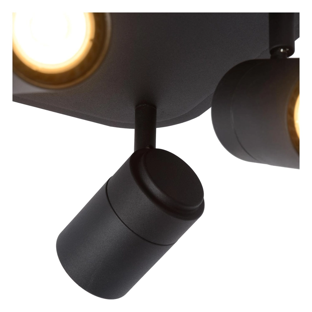 Projecteur de plafond Lennert Noir à 4 lumières Lucide 5411212262707