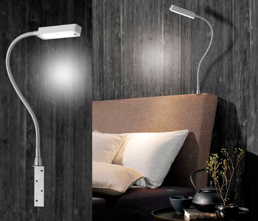 Lampe de lecture de chevet Raik avec fixation au lit Fischer & Honsel 4001133306027