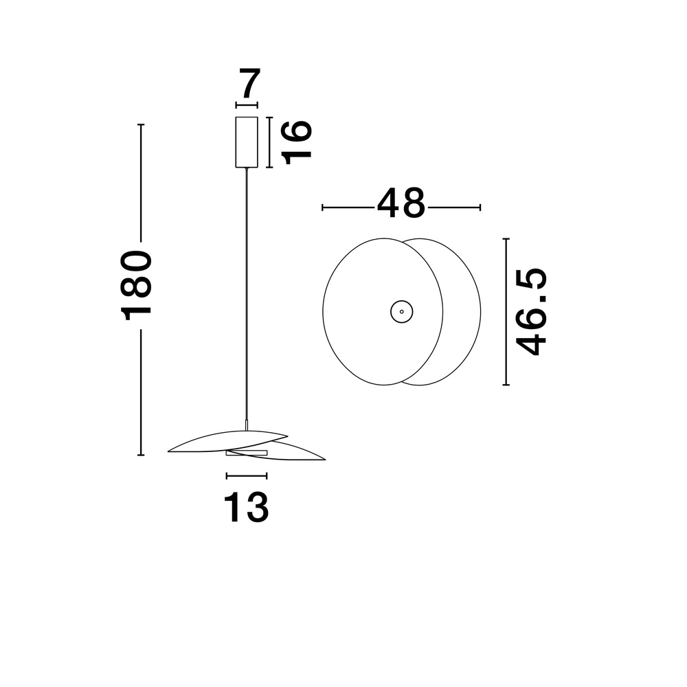Suspension Olea design blanc Ø 48cm Lyora 5212017456960