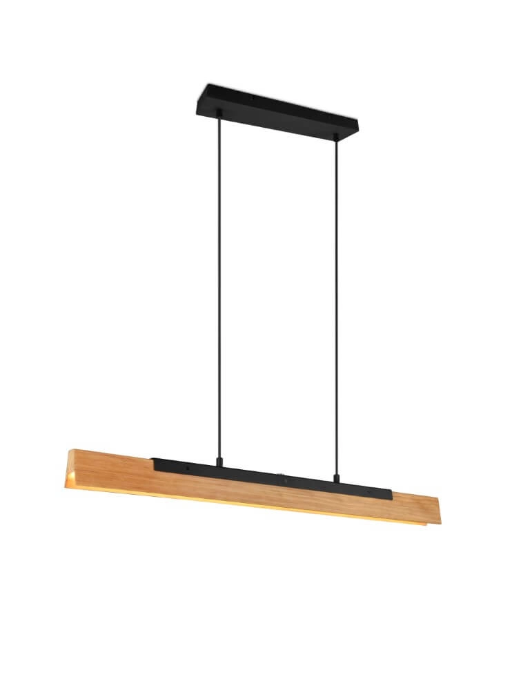 Lampe suspendue de bureau en bois Kerala Trio 4017807542455