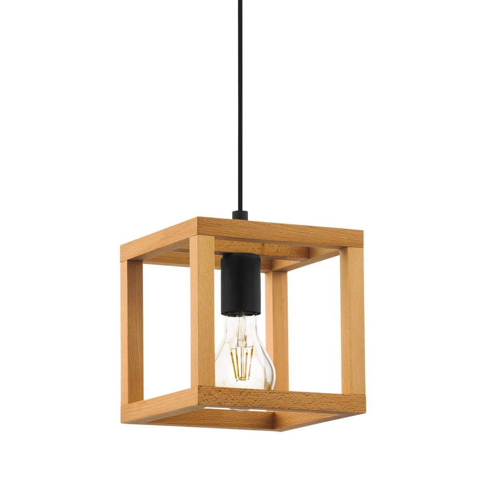 Lampe suspendue en bois Blackcrown 1