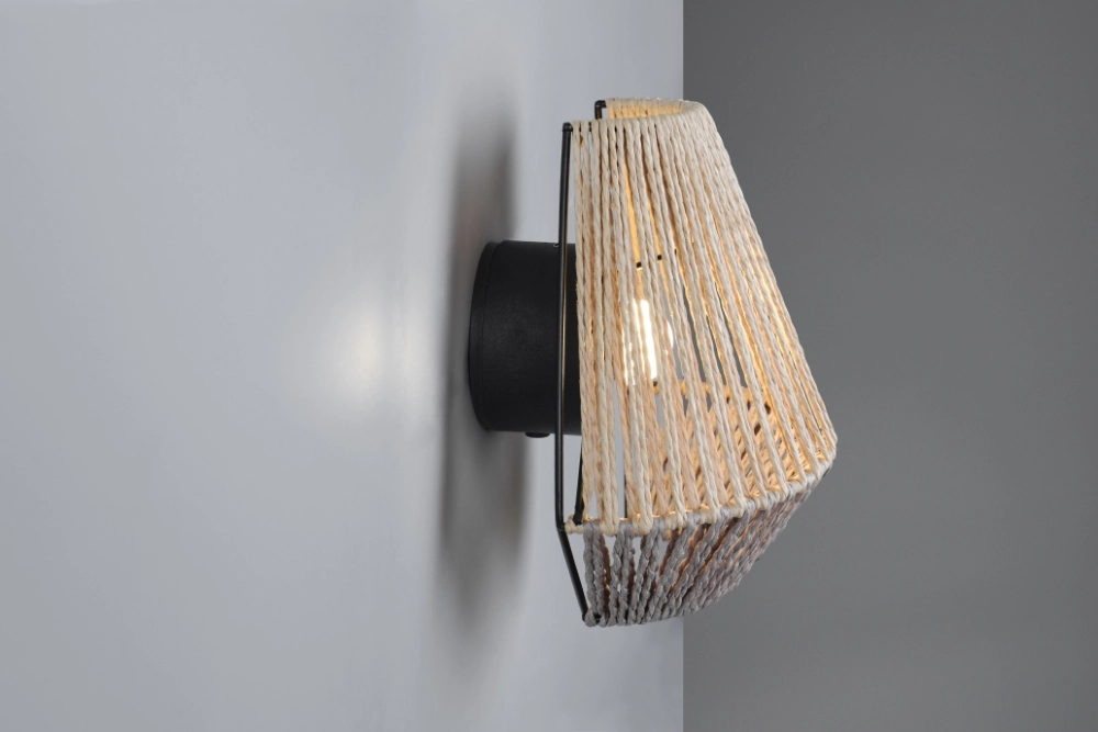 Applique murale en rotin Lira Rechargeable Trio 4017807643183