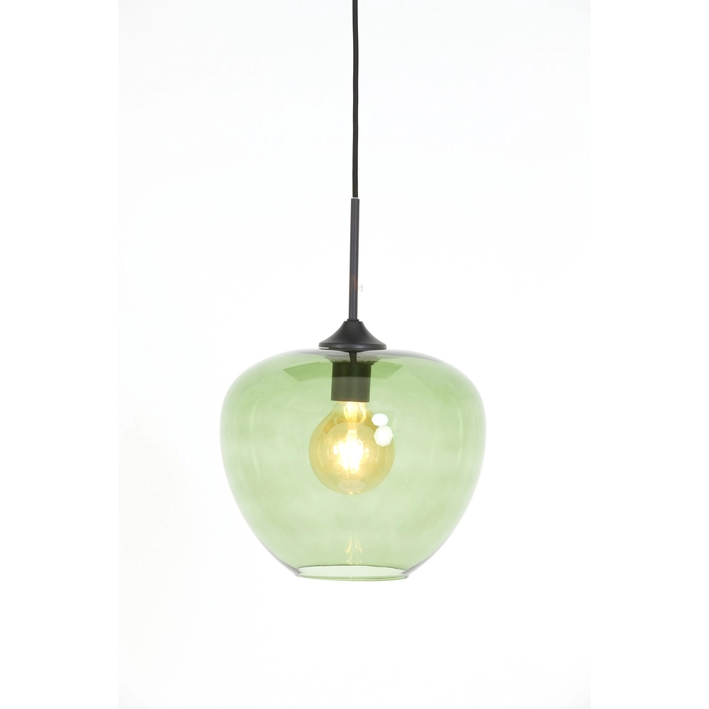 Lampe suspendue en verre Mayson Ø 30cm - verre vert Light & Living 8717807614195