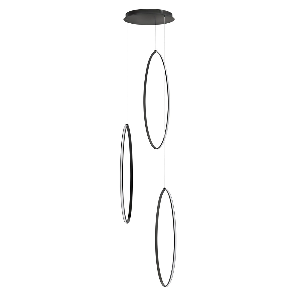 Suspension noire Olympia Oval concevoir Suspension noire Olympia Oval concevoir