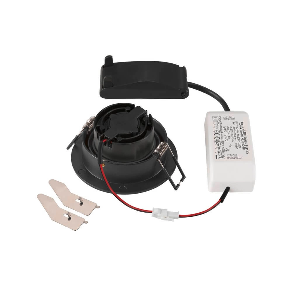 Spot LED rond New Tria 75 noir - 2700K - 705lm - 38g SLV 4024163277655