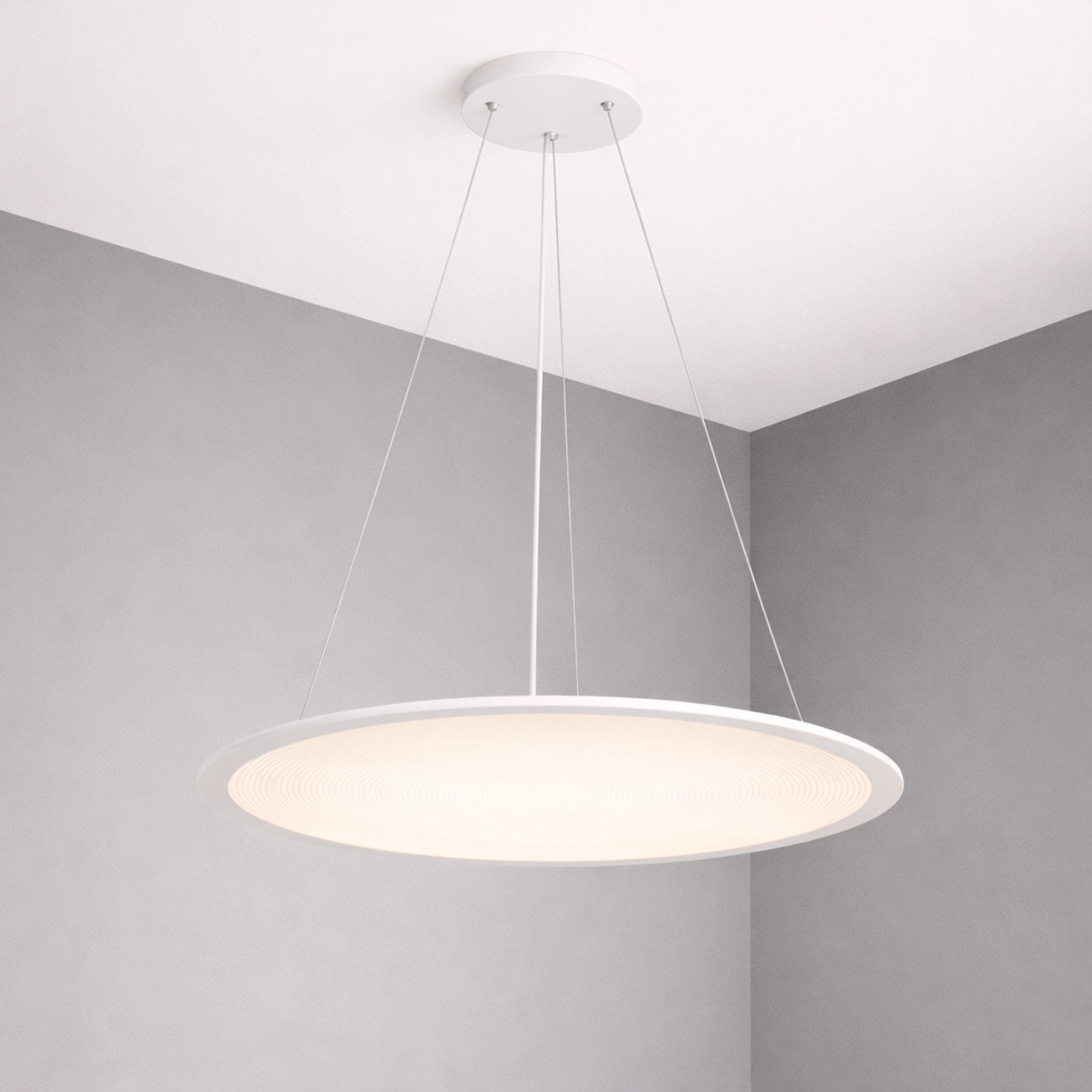 Lampe suspendue Vistina Ø 58cm de blanc