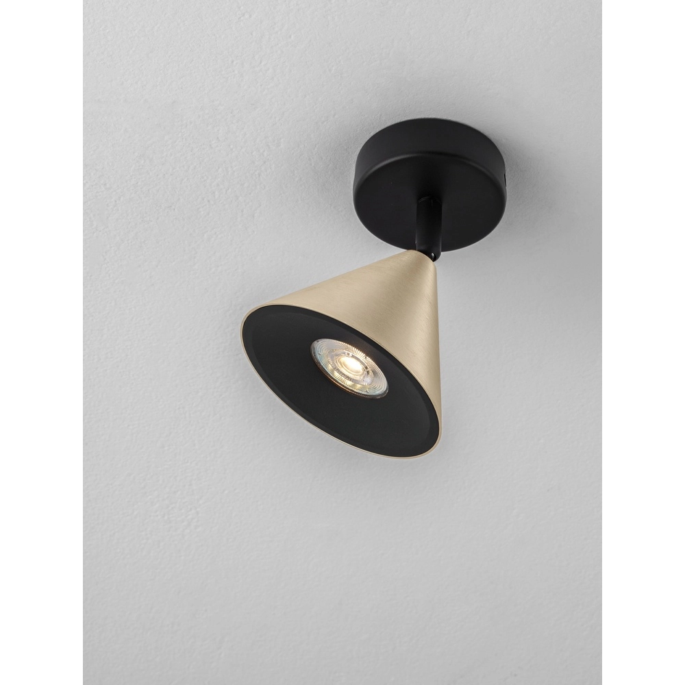 Plafonnier Conico noir avec or Lyora 5212017475350