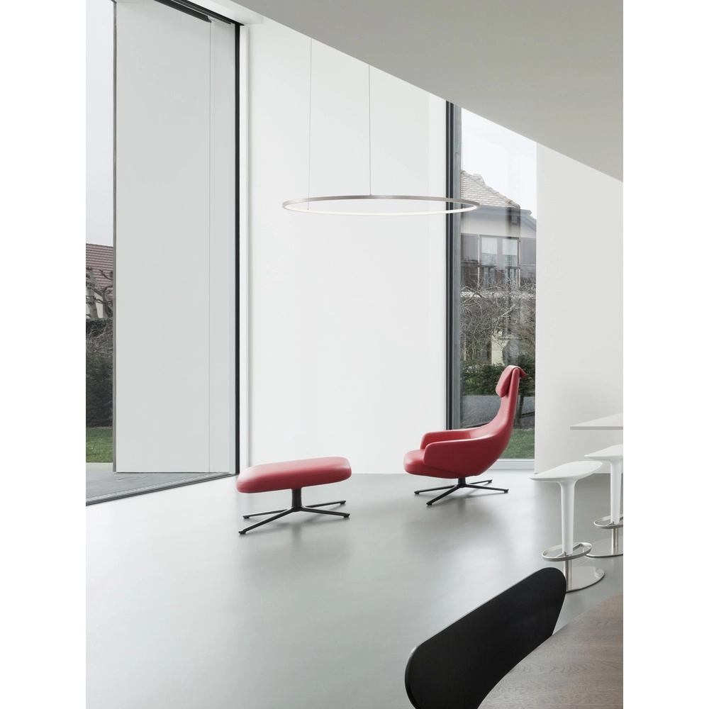 Suspension ronde Tarquin gris argenté Ø 100cm Lyora 5212017438362