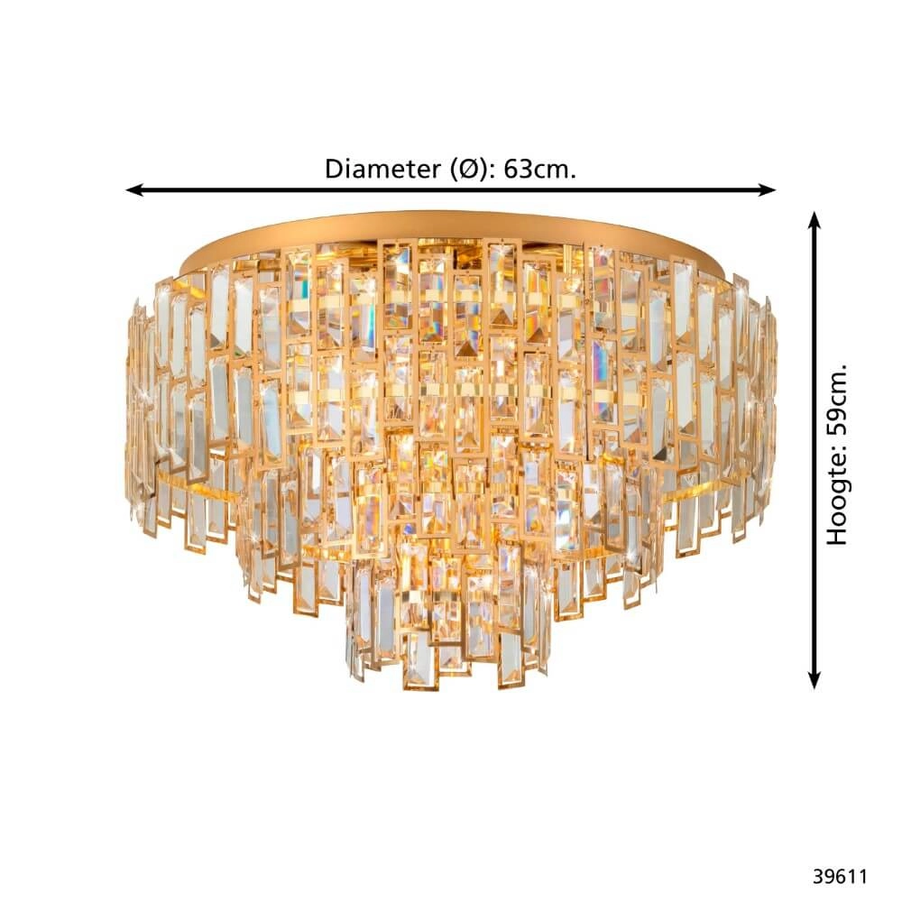 Lustre de plafond Ø 63cm Calmeilles or Stars of Light 9002759396114