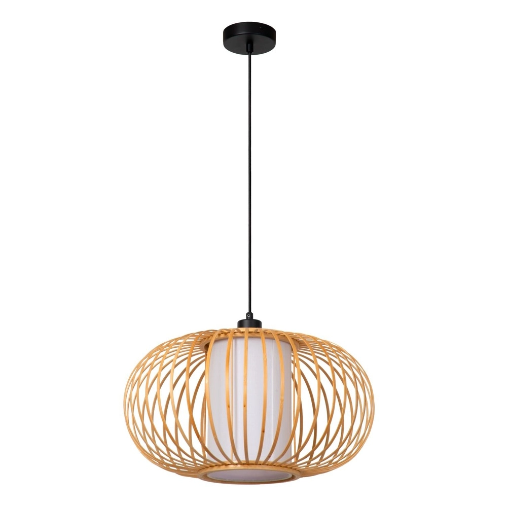 Lampe suspendue Thuline Ø look bois de 45 cm
