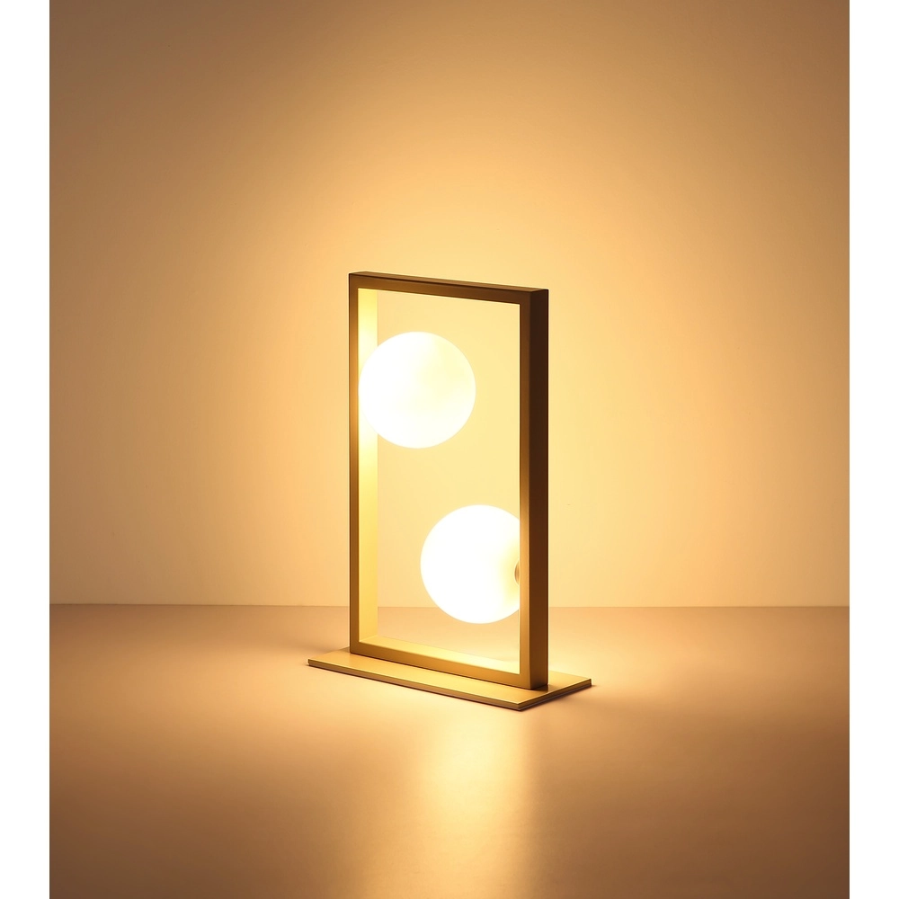 Lampe de table moderne Nanda brun sable Globo 9007371567041