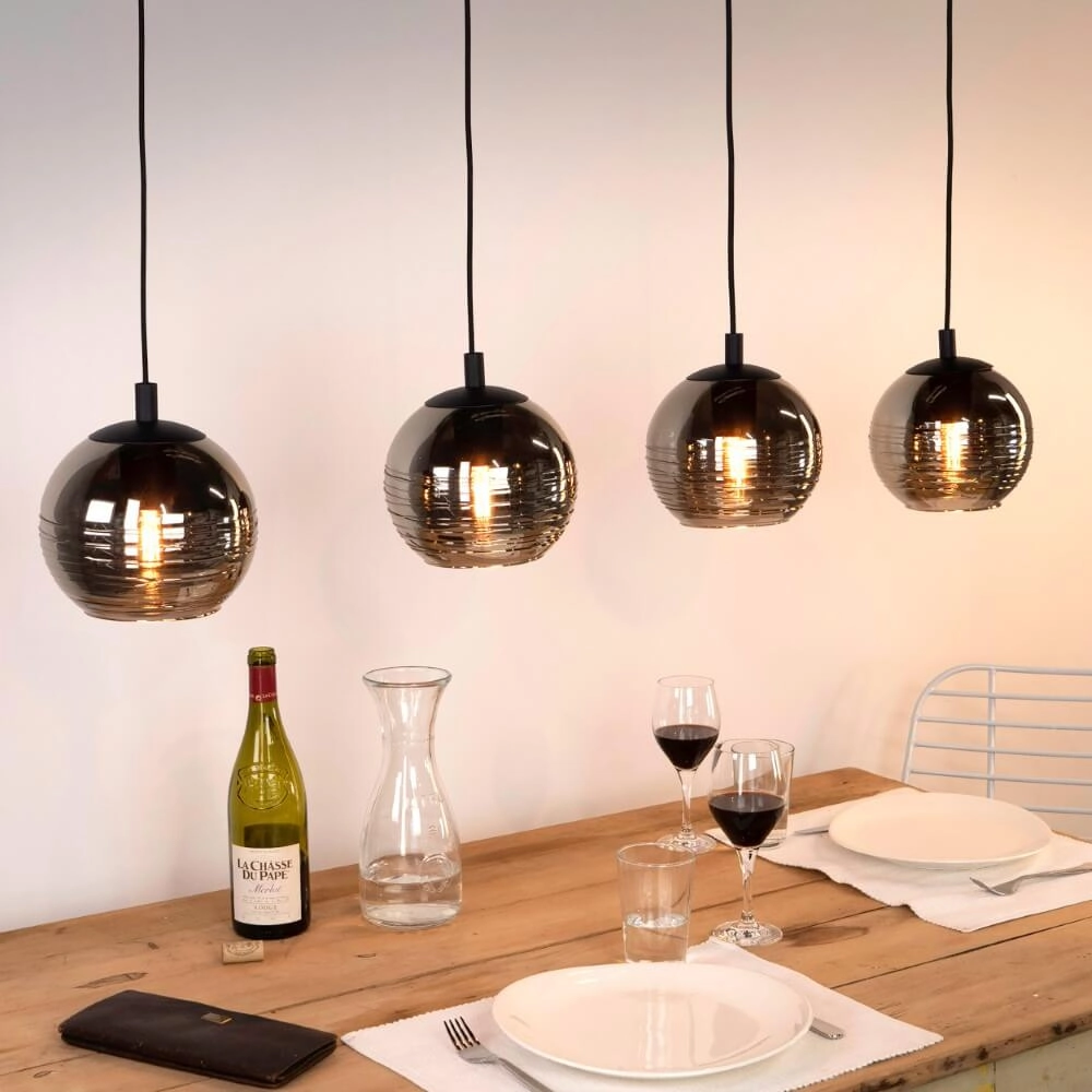 Lampe suspendue 4 lumières Lemorieta noir Stars of Light 9002759396862