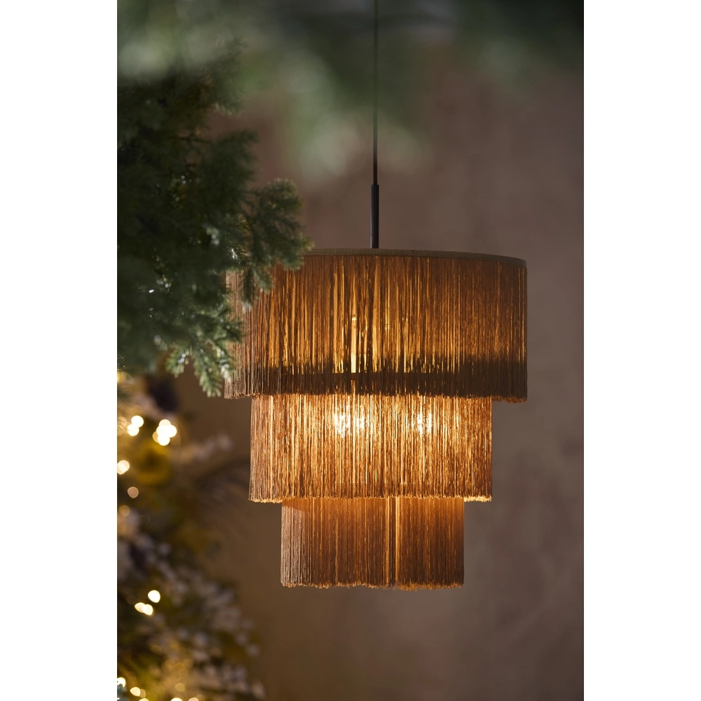 Lampe pendante à corde Malaika Ø 45cm - brun Light & Living 8717807810481