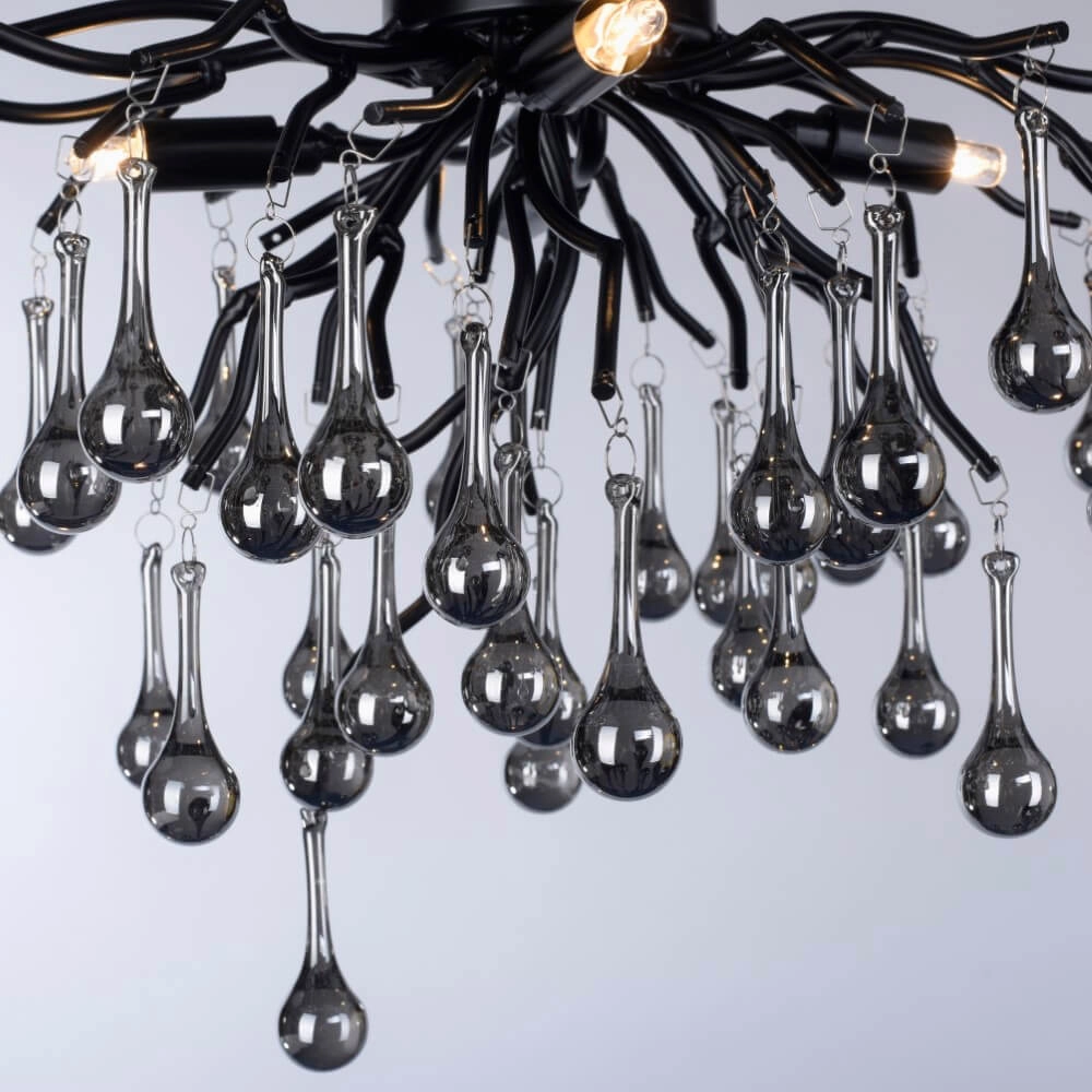 Lustre Icicle noir 60cm Paul Neuhaus 4012248377574