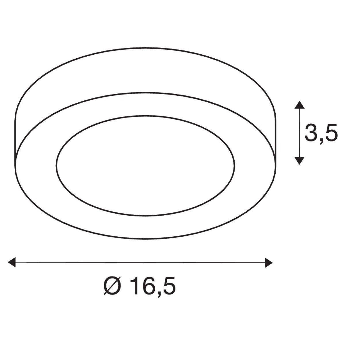 Plafonnier Ø 16,5 cm Senser 4000 Kelvin SLV 4024163248518