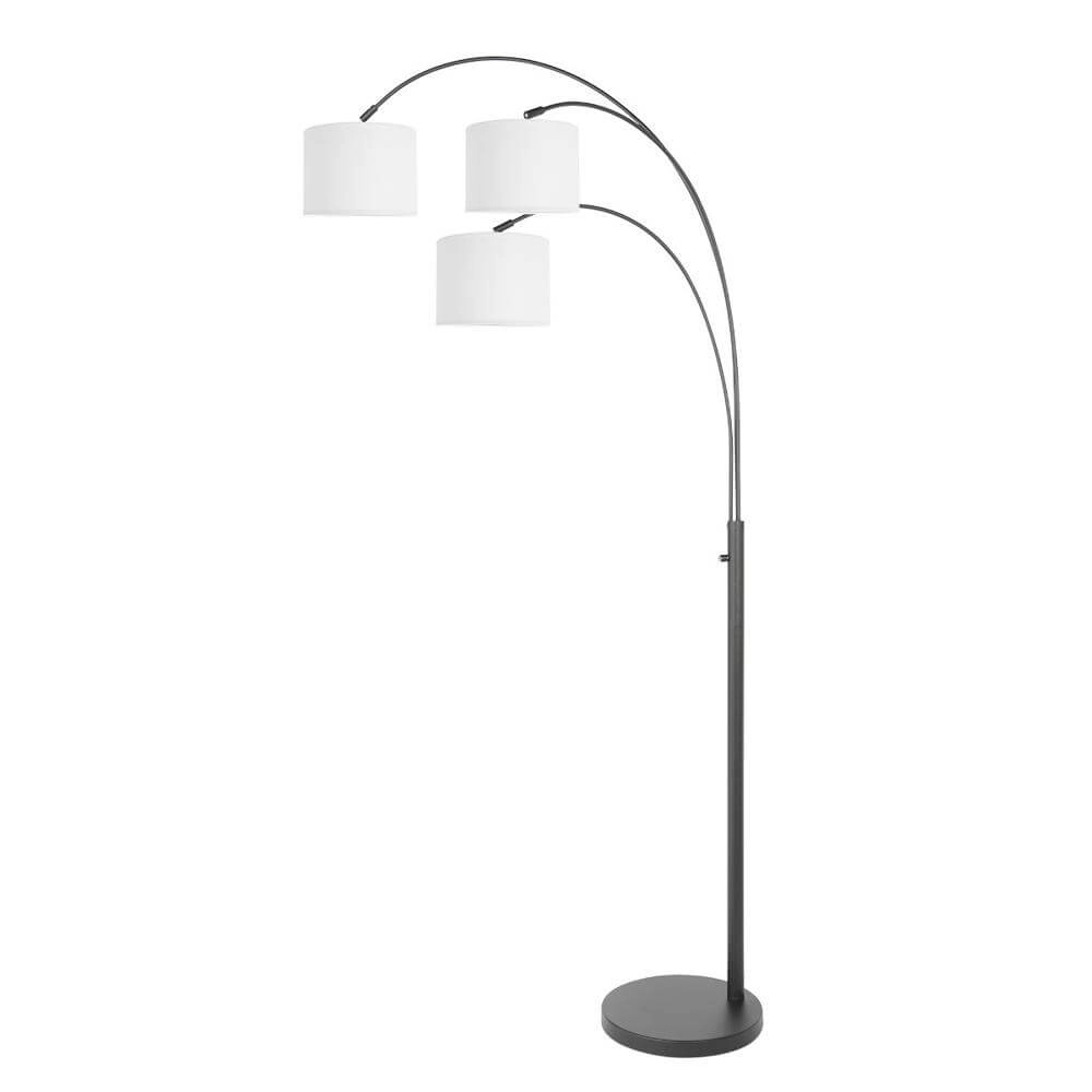Lampadaire 3 lumières Sparkled Light noir et blanc Steinhauer 8712746173567