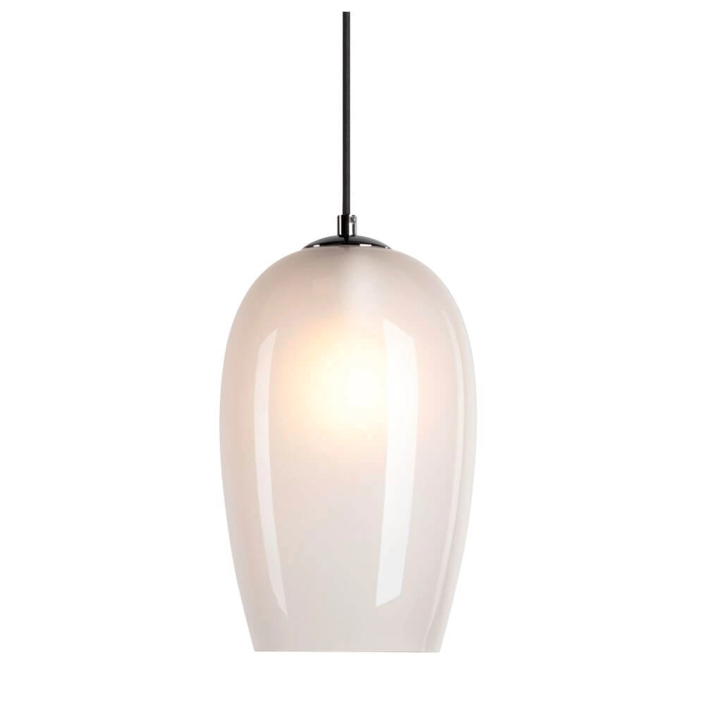 Lampe à suspension en verre Pantilo verre blanc - Ø 18cm