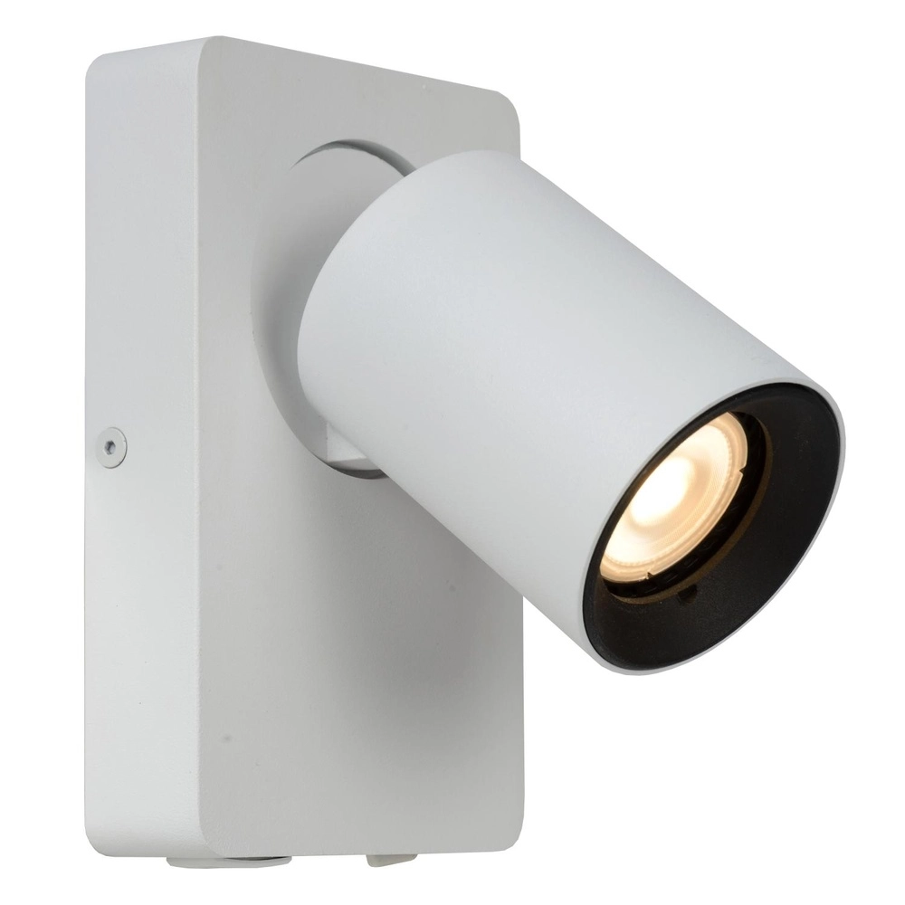 Lampe de chevet Nigel avec point de charge USB blanc Lucide 5411212092748