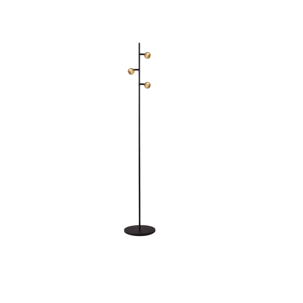Lampe de pied à 3 lumières Talana noir avec or Masterlight 8718121359267