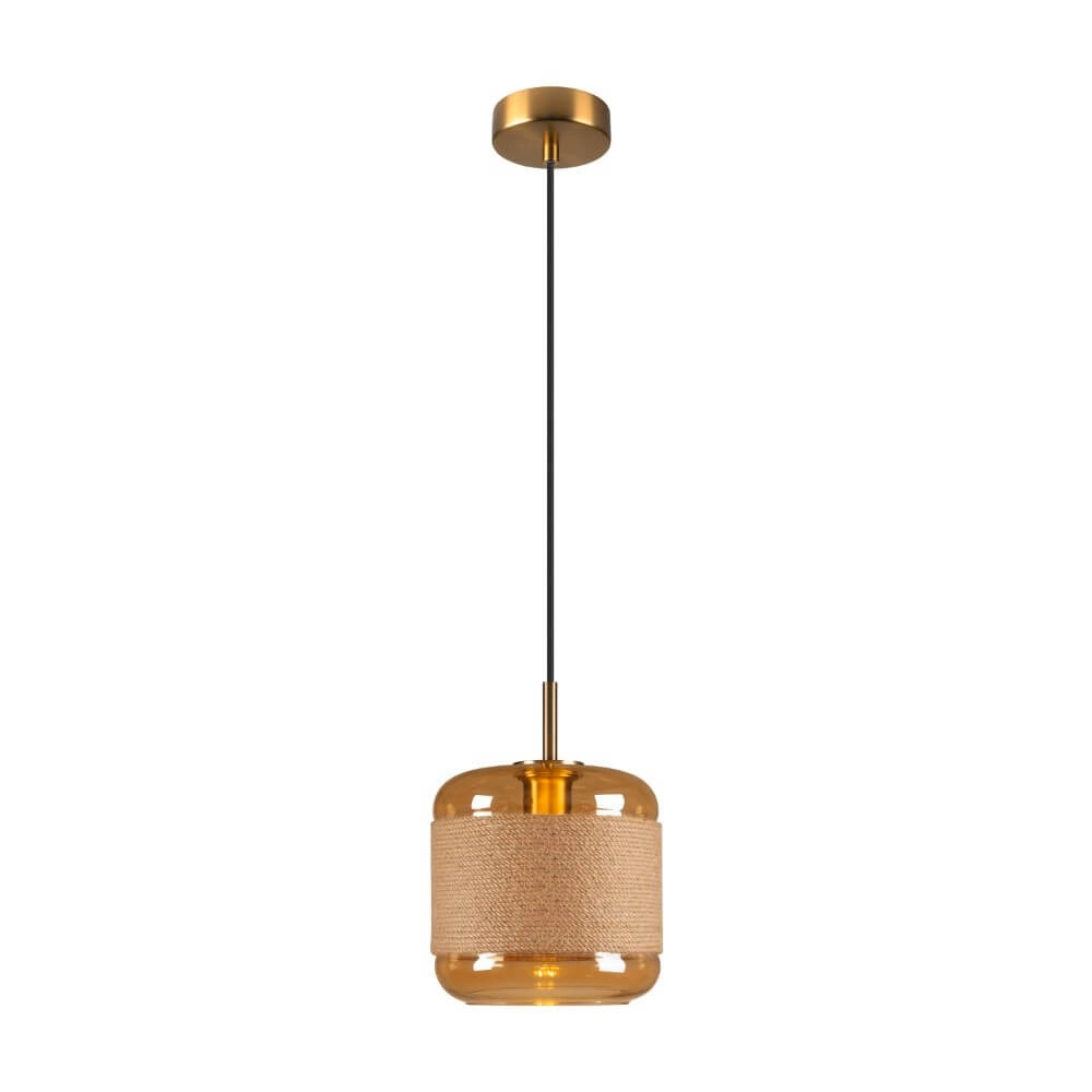 Lampe suspendue Pantilo Rope 20 verre ambré - Ø 19,5cm Lampe suspendue Pantilo Rope 20 verre ambré - Ø 19,5cm